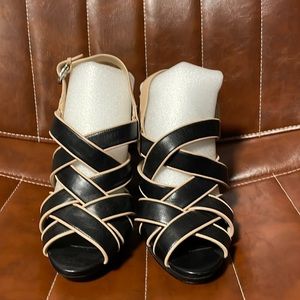 Cole Haan high heeled leather sandals